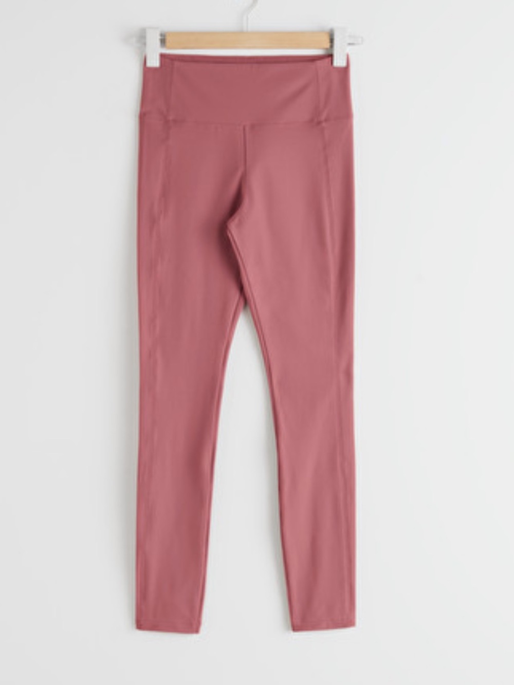 & Other Stories Quick Dry High-Rise Mauve Pink Leggings